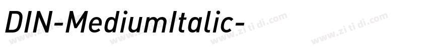 DIN-MediumItalic字体转换
