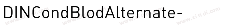 DINCondBlodAlternate字体转换