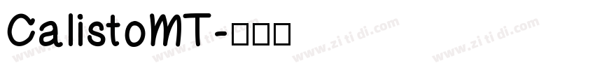 CalistoMT字体转换