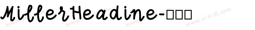 MillerHeadine字体转换