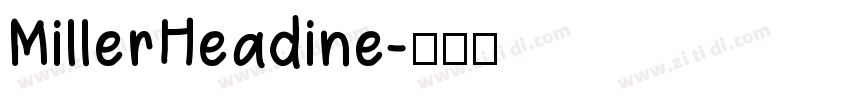 MillerHeadine字体转换