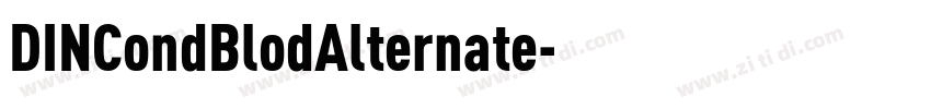 DINCondBlodAlternate字体转换