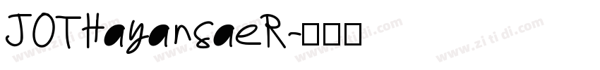 JOTHayansaeR字体转换