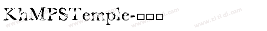 KhMPSTemple字体转换