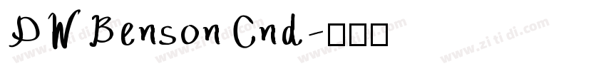 DWBensonCnd字体转换