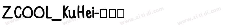 ZCOOL_KuHei字体转换