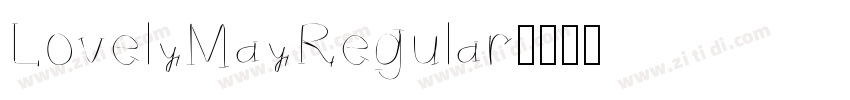 LovelyMayRegular字体转换