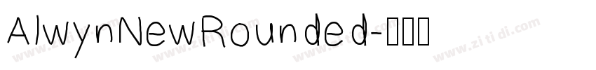 AlwynNewRounded字体转换