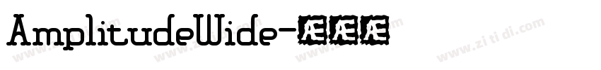 AmplitudeWide字体转换