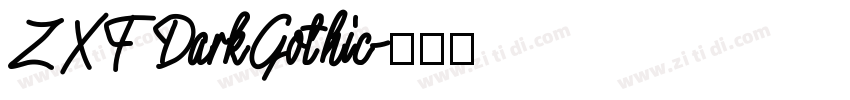 ZXFDarkGothic字体转换