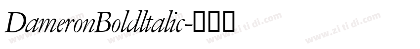 DameronBoldltalic字体转换