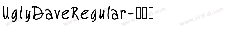 UglyDaveRegular字体转换
