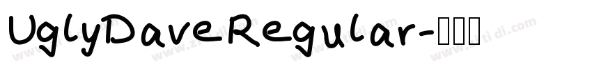 UglyDaveRegular字体转换