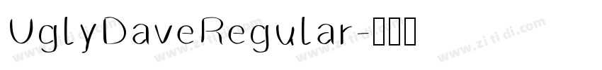 UglyDaveRegular字体转换