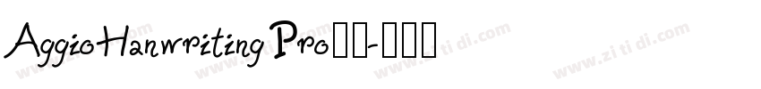 AggioHanwritingPro字体字体转换