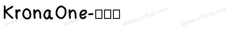 KronaOne字体转换