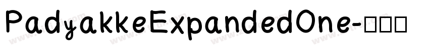 PadyakkeExpandedOne字体转换