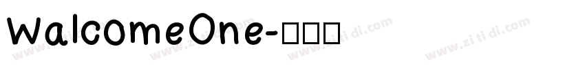 WalcomeOne字体转换