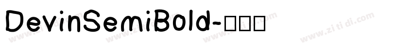 DevinSemiBold字体转换