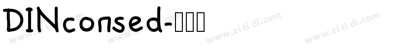 DINconsed字体转换