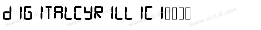 DigitalCyrillic1字体转换