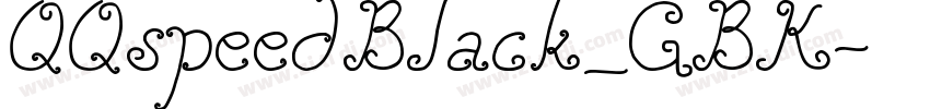 QQspeedBlack_GBK字体转换