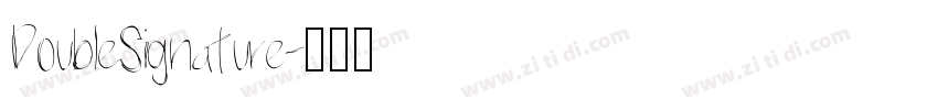 DoubleSignature字体转换