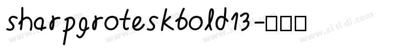 sharpgroteskbold13字体转换