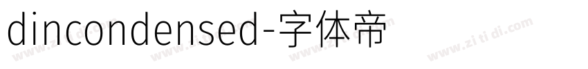 dincondensed字体转换