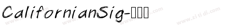 CalifornianSig字体转换