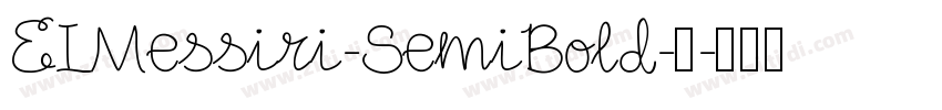 EIMessiri-SemiBold-半字体转换