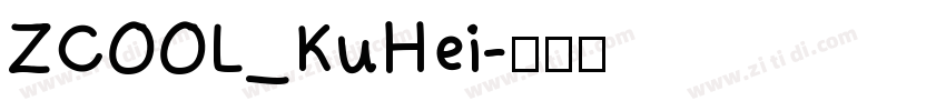 ZCOOL_KuHei字体转换
