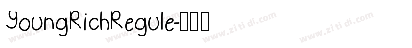 YoungRichRegule字体转换