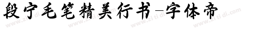 段宁毛笔精美行书字体转换