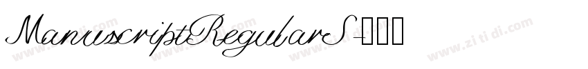ManuscriptRegularS字体转换