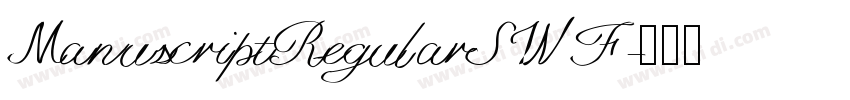 ManuscriptRegularSWF字体转换