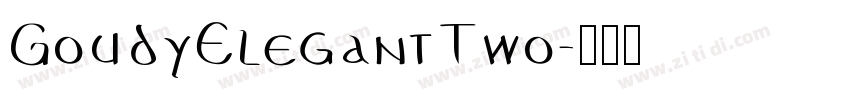 GoudyElegantTwo字体转换