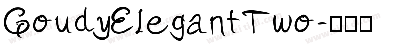 GoudyElegantTwo字体转换