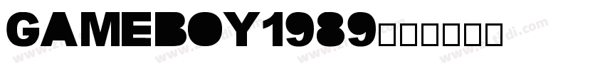 GAMEBOY1989字体字体转换