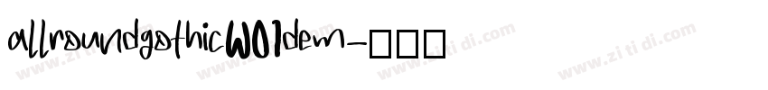 allroundgothicW01dem字体转换