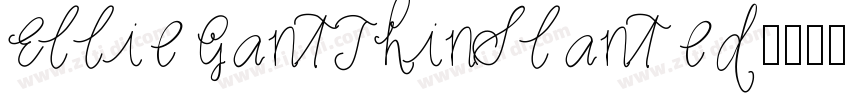 EllieGantThinSlanted字体转换