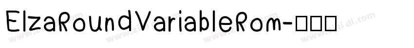 ElzaRoundVariableRom字体转换