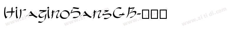 HiraginoSansGB字体转换