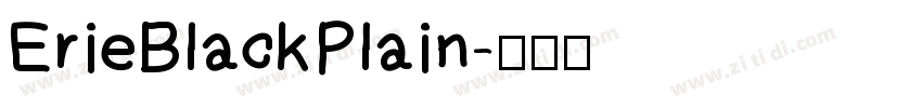 ErieBlackPlain字体转换