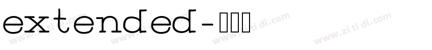 extended字体转换