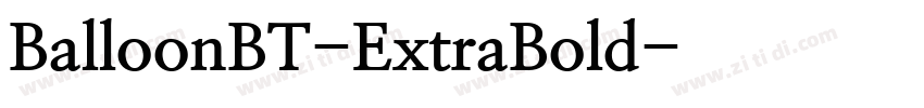 BalloonBT-ExtraBold字体转换