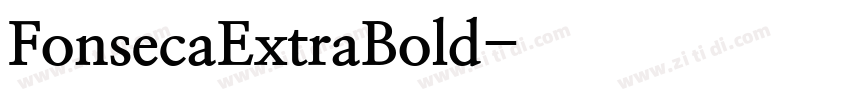 FonsecaExtraBold字体转换