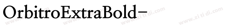 OrbitroExtraBold字体转换