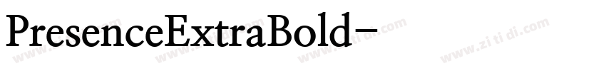 PresenceExtraBold字体转换