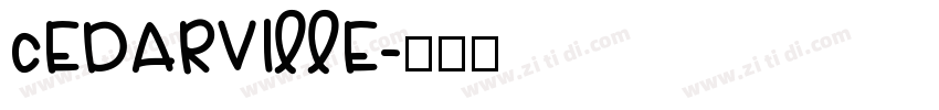 cEDARVILLE字体转换
